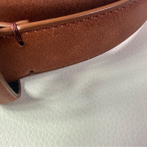 NWT Men’s Alfani Brown Leather Belt SZ M 34-36 - Picture 2 of 4